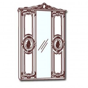 Шкаф 3-х дверный с зеркалами (01.143) Роза (беж) в Карталах - kartaly.mebel-74.com | фото