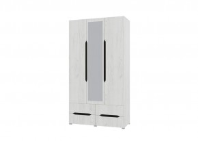 Шкаф 3х створчатый с ящиками и зеркалом Вега (Крафт белый - Венге) в Карталах - kartaly.mebel-74.com | фото