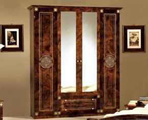 Шкаф 4-х дверный с зеркалами (02.144) Рома (орех) в Карталах - kartaly.mebel-74.com | фото