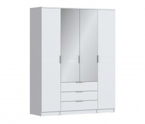 Шкаф 4х дверный с зеркалами Николь СБ-2595/1 (Белый) в Карталах - kartaly.mebel-74.com | фото