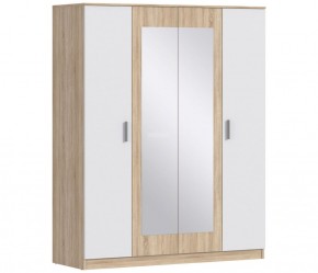 Шкаф 4х дверный с зеркалами Уют СБ-2750/1 (Дуб Сонома/Белый) в Карталах - kartaly.mebel-74.com | фото