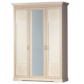Шкаф для одежды 3-дверный №800 Парма кремовый белый в Карталах - kartaly.mebel-74.com | фото