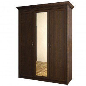 Шкаф для одежды 3-дверный с зеркалом №671 Флоренция Дуб оксфорд в Карталах - kartaly.mebel-74.com | фото