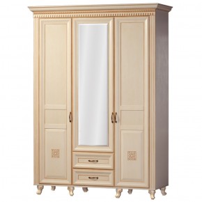 Шкаф для одежды 3-х дверный №470 Марлен Кремовый белый в Карталах - kartaly.mebel-74.com | фото