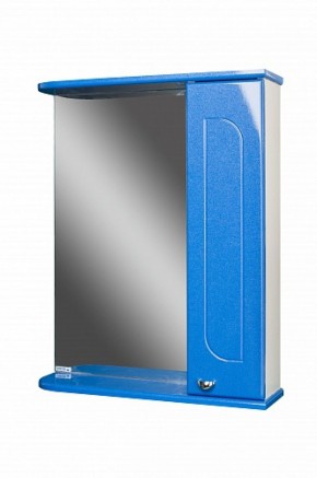 Шкаф-зеркало Радуга Синий металлик 55 правый АЙСБЕРГ (DA1129HZR) в Карталах - kartaly.mebel-74.com | фото