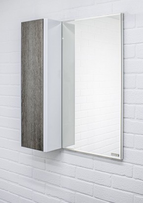 Шкаф-зеркало Uno 60 Дуб серый левый/правый Домино (DU1503HZ) в Карталах - kartaly.mebel-74.com | фото