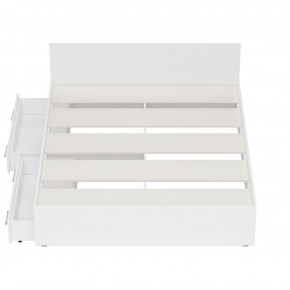 Стандарт Кровать с ящиками 1600, цвет белый, ШхГхВ 163,5х203,5х70 см., сп.м. 1600х2000 мм., без матраса, основание есть в Карталах - kartaly.mebel-74.com | фото