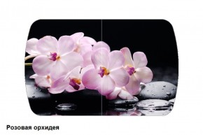 Стол Бостон 900*600 (опоры Брифинг) Стекло/фотопечать Розовая Орхидея в Карталах - kartaly.mebel-74.com | фото