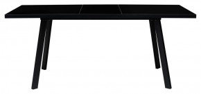 Стол ФИН 120 Черный, стекло/ Черный каркас М-City в Карталах - kartaly.mebel-74.com | фото