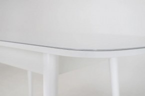 Стол раскладной со стеклом (опоры массив цилиндрический) "Хоста" в Карталах - kartaly.mebel-74.com | фото
