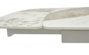 Стол RIVOLI 140 GLOSS LUXURY PANDORA SOLID CERAMIC / WHITE, ®DISAUR в Карталах - kartaly.mebel-74.com | фото