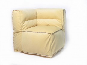 Угловое модульное бескаркасное кресло Комфорт (Желтый велюр) в Карталах - kartaly.mebel-74.com | фото