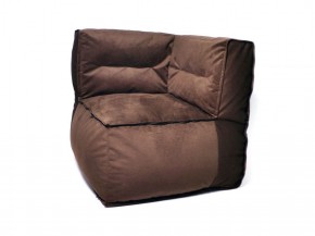 Угловое модульное бескаркасное кресло Комфорт (Шоколад велюр) в Карталах - kartaly.mebel-74.com | фото
