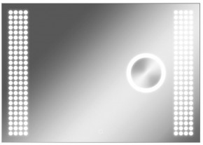 Зеркало Cosmo 100 alum (линза) с подсветкой Sansa (SCL1026Z) в Карталах - kartaly.mebel-74.com | фото