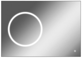Зеркало Eclipse 100 black с подсветкой Sansa (SE1032Z) в Карталах - kartaly.mebel-74.com | фото