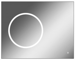 Зеркало Eclipse 90 black с подсветкой Sansa (SE1031Z) в Карталах - kartaly.mebel-74.com | фото